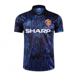 Camisola Manchester United Retro Equipamento Segundo 1993 Manga Curta